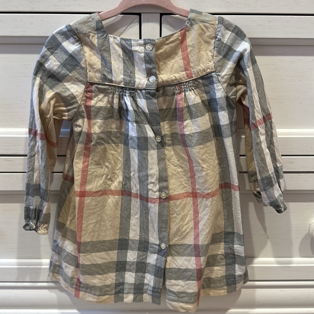 Burberry Toddler Raegan Check Shift Dress Size 18M - Picture 3 of 4